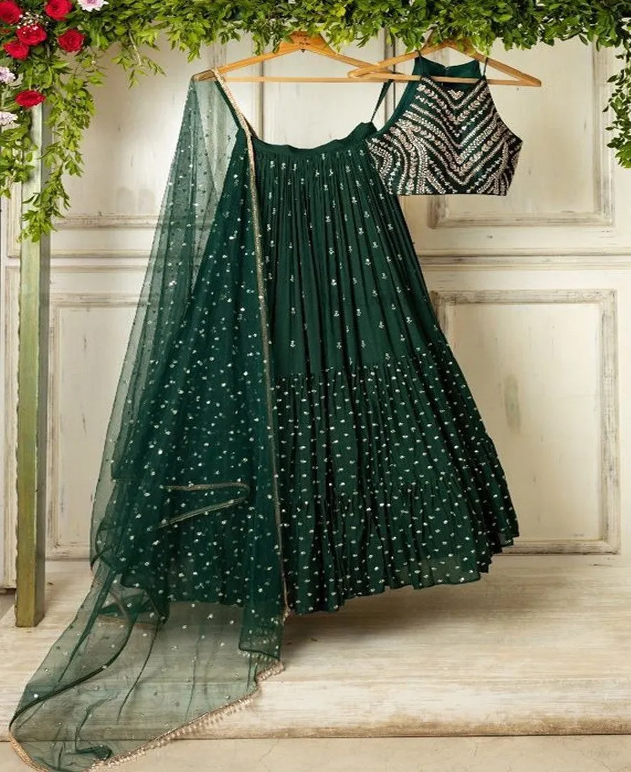 GREEN-THREAD-SEQUENCE-PARTY-WEAR-LEHENGACHOLI