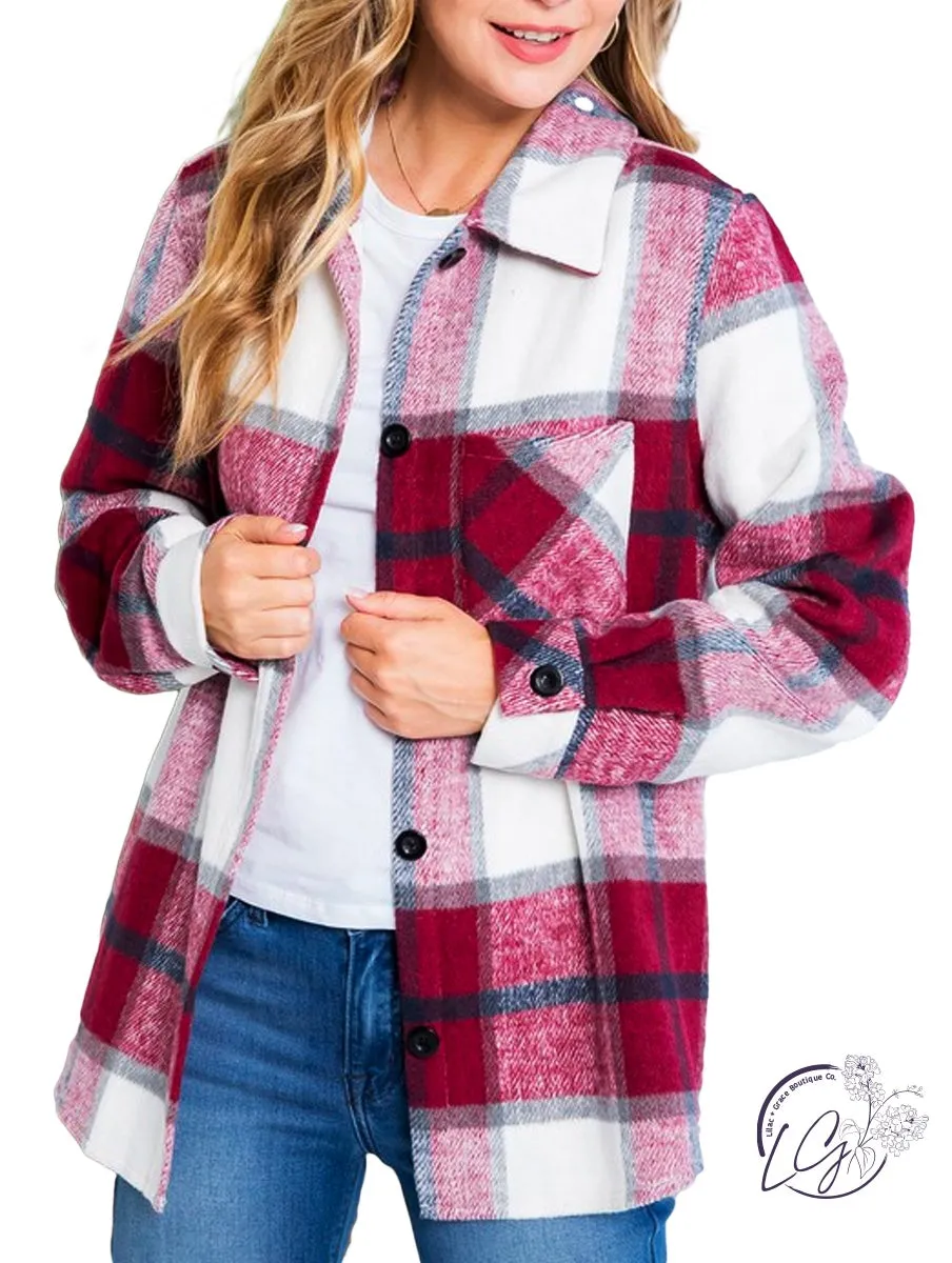 Happy Thoughts Plaid Shacket