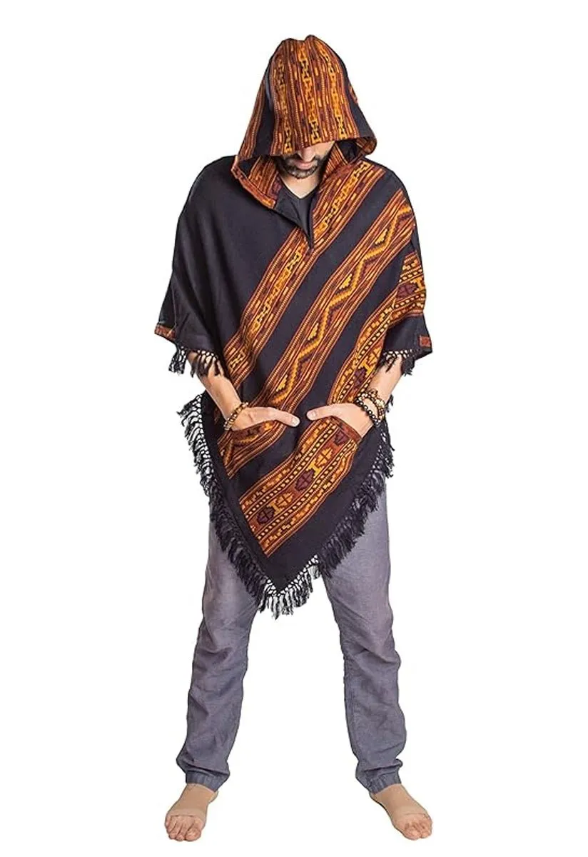 Hooded Poncho With Pockets (Elevate)