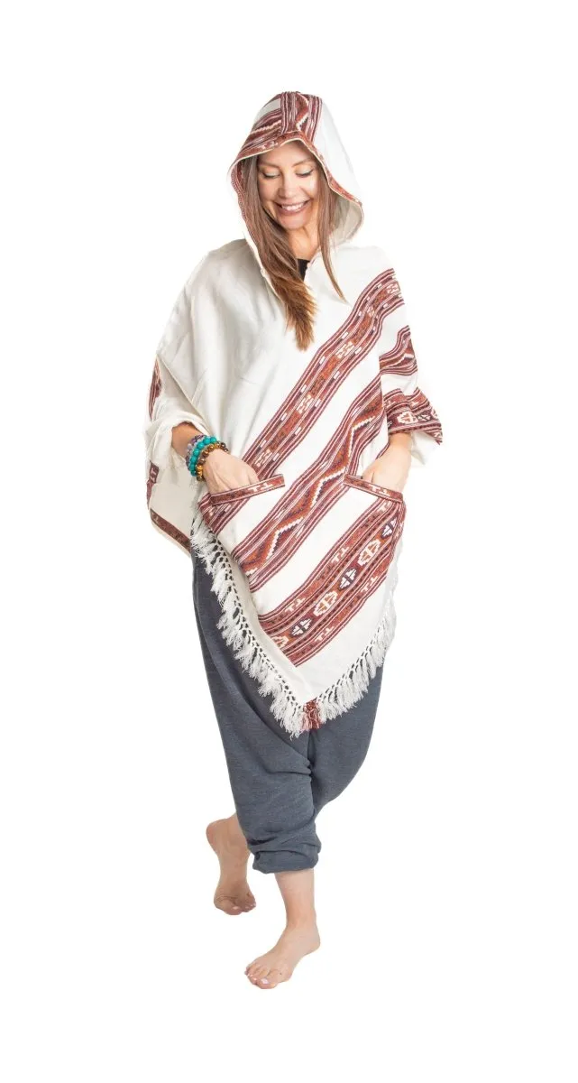 Hooded Poncho With Pockets (Elevate)