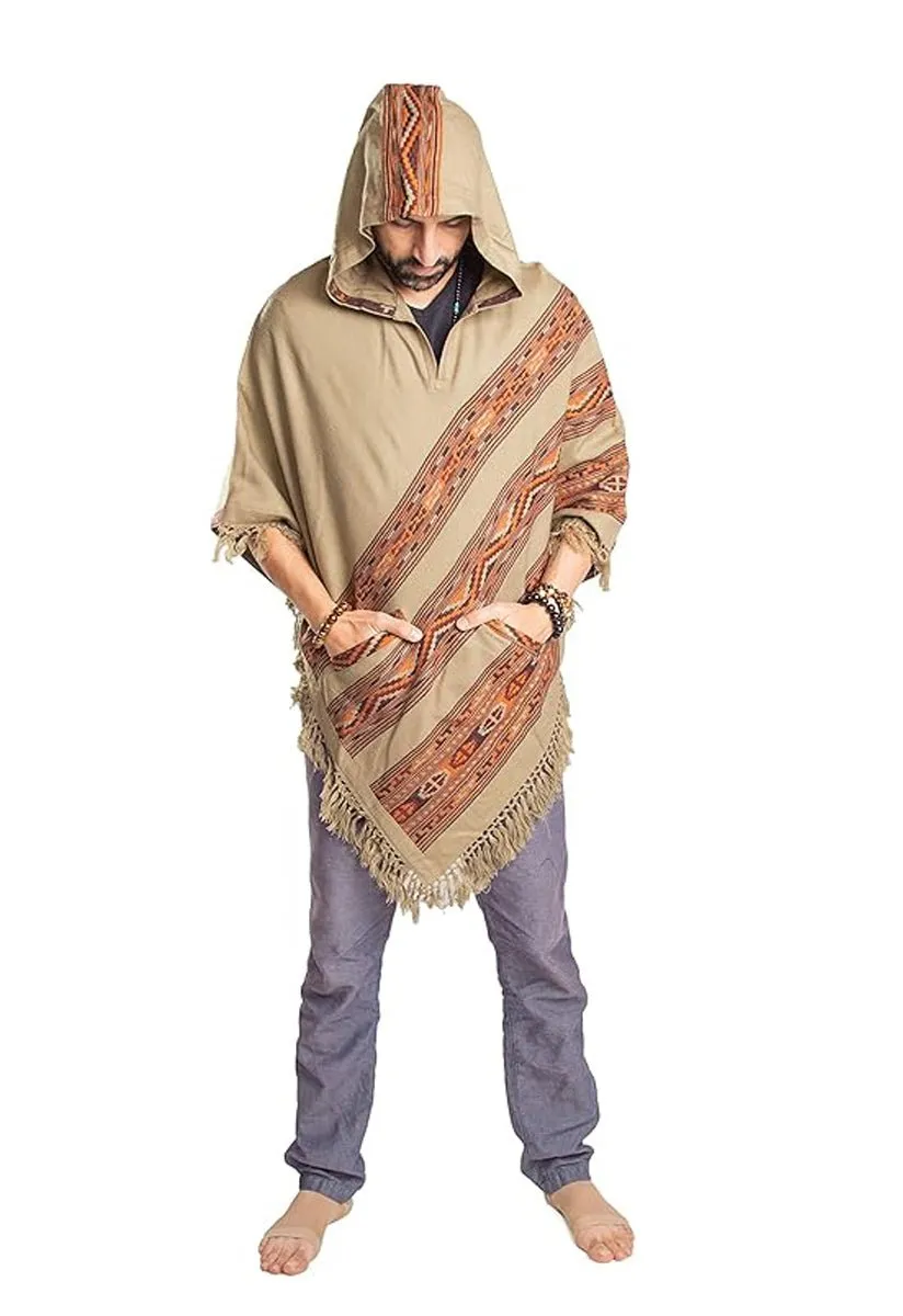 Hooded Poncho With Pockets (Elevate)