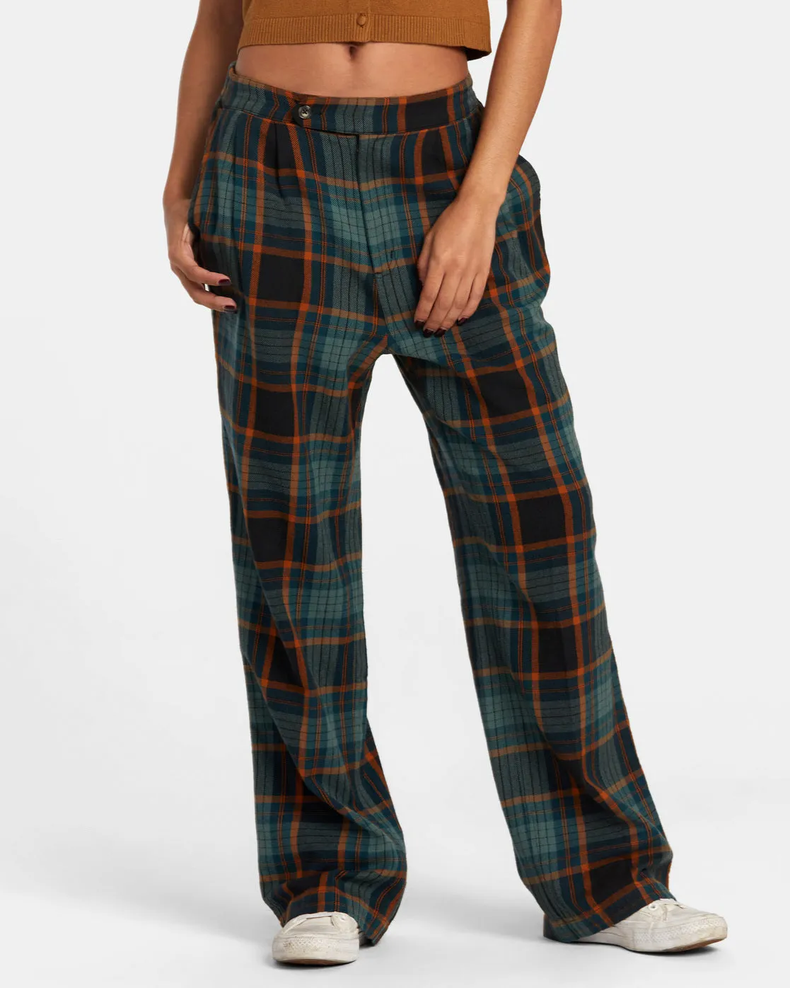 Hudson Wide Leg Pants - Rvca Black