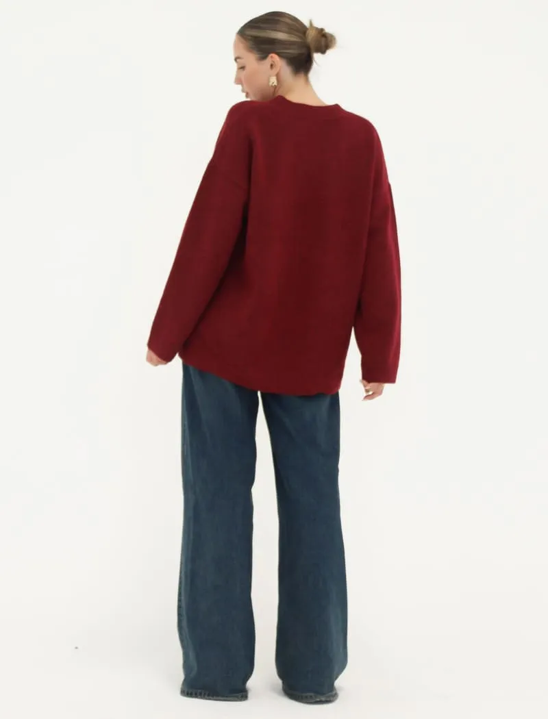 Hunter Crewneck | Merlot