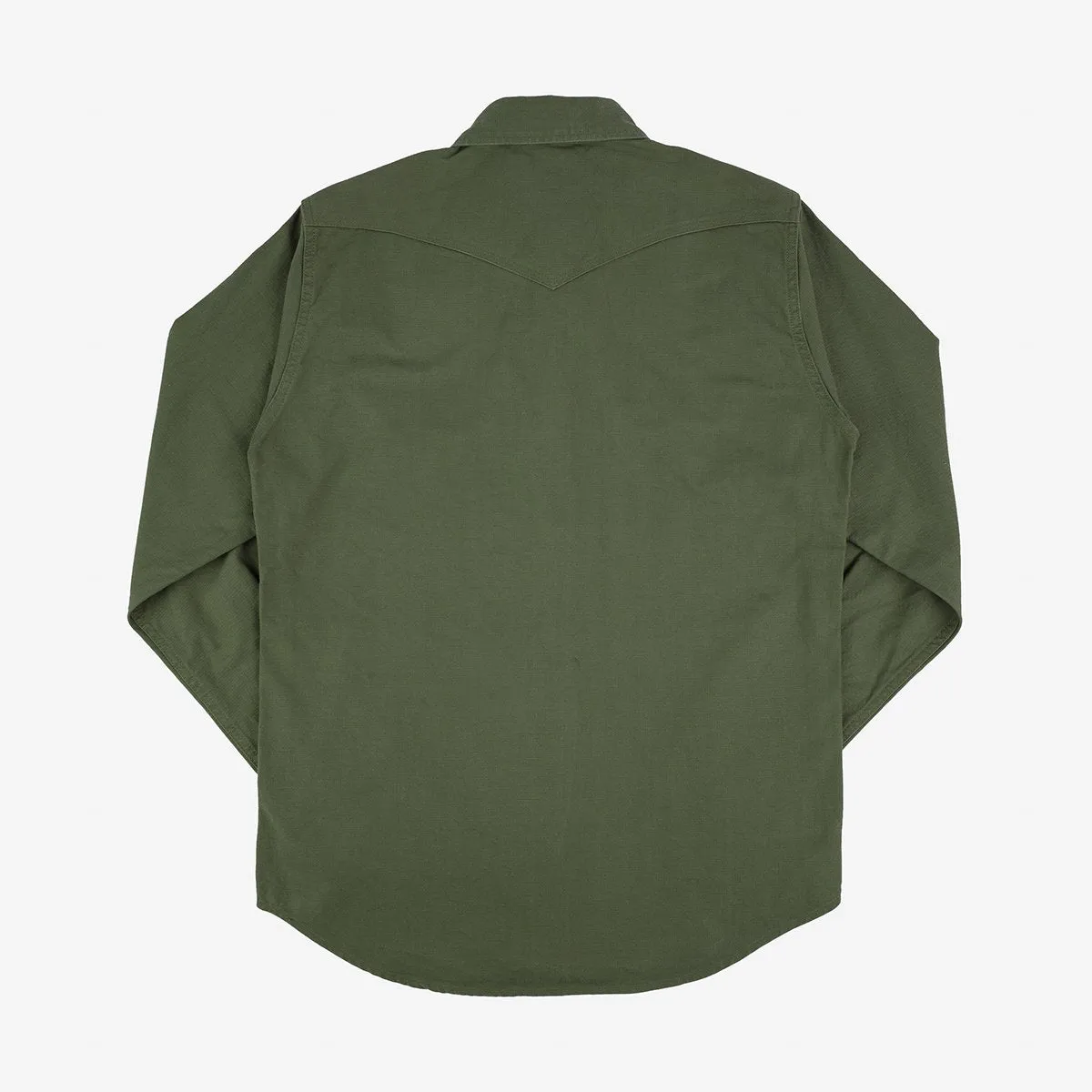 Iron Heart IHSH-381-OLV 9oz Military Serge CPO Shirt  - Olive