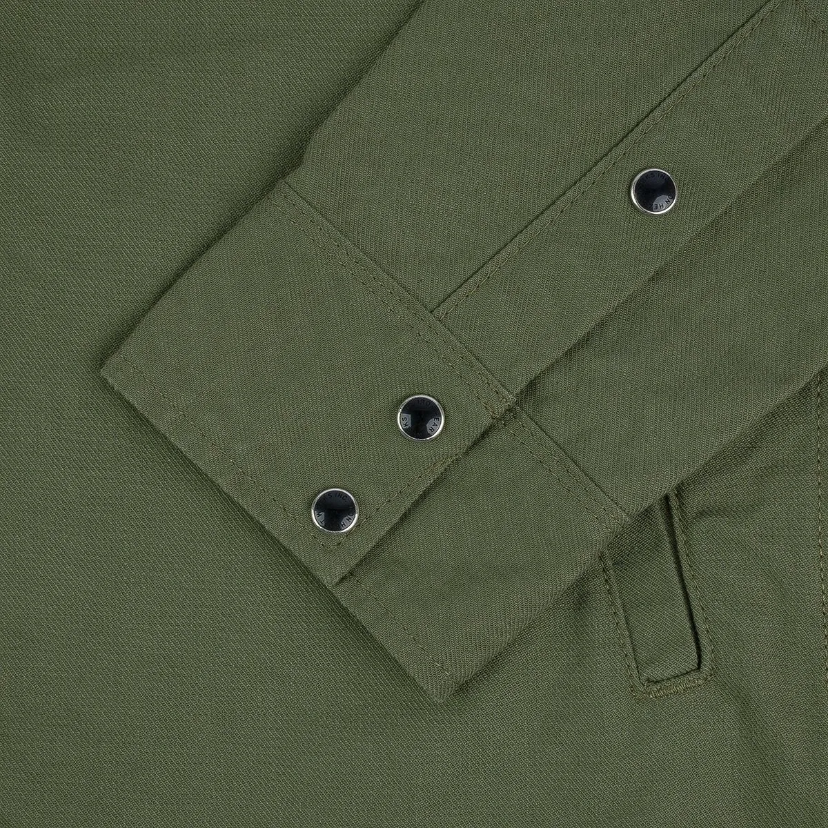 Iron Heart IHSH-381-OLV 9oz Military Serge CPO Shirt  - Olive