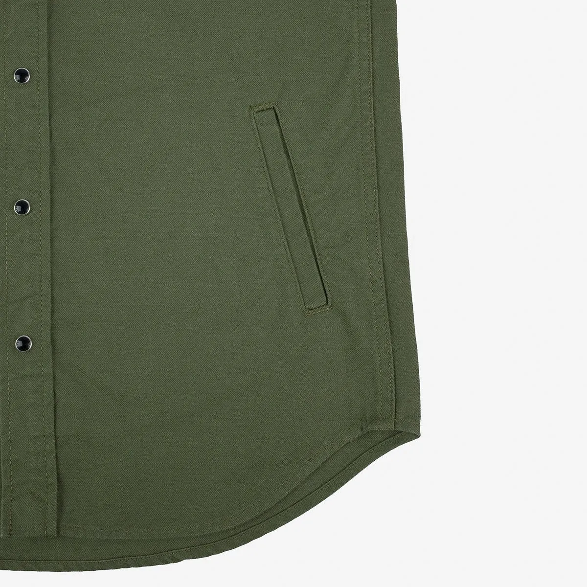 Iron Heart IHSH-381-OLV 9oz Military Serge CPO Shirt  - Olive