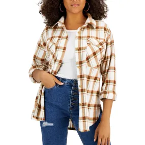 JUST POLLY -  Plaid Print Shacket