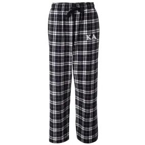 Kappa Alpha Black Plaid Flannel Pants