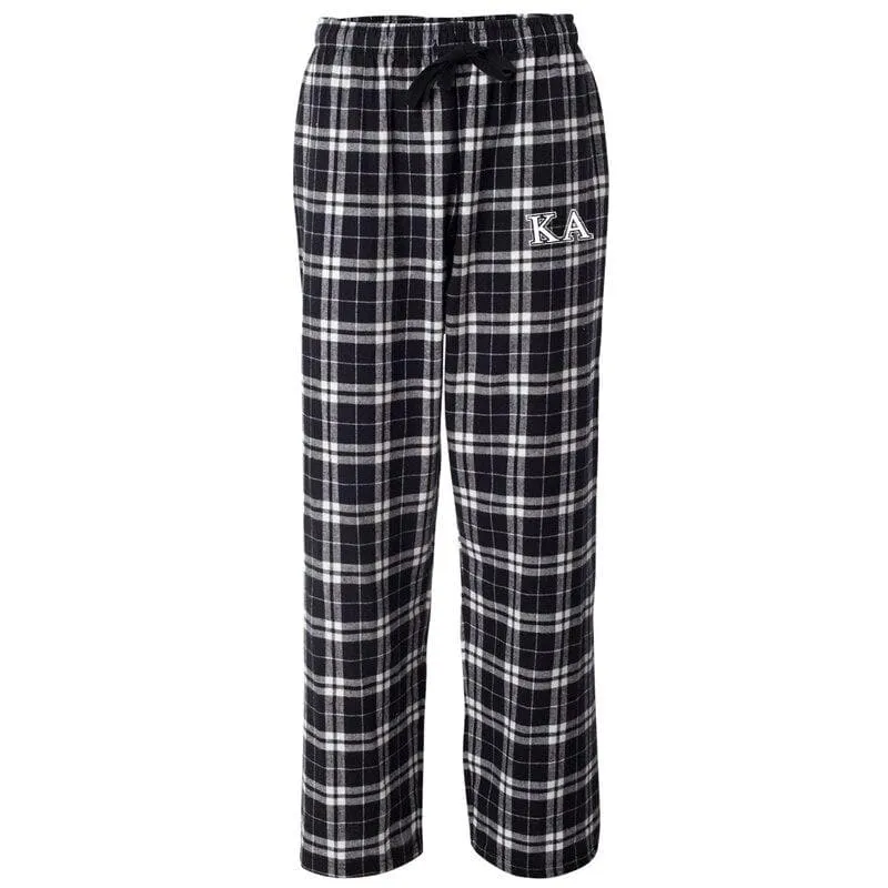 Kappa Alpha Black Plaid Flannel Pants