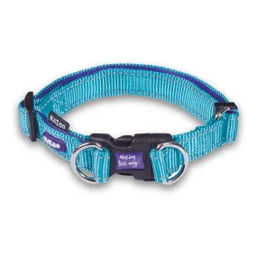 Kazoo Active Easy-Clip Adjustable Dog Collar Aqua & Purple