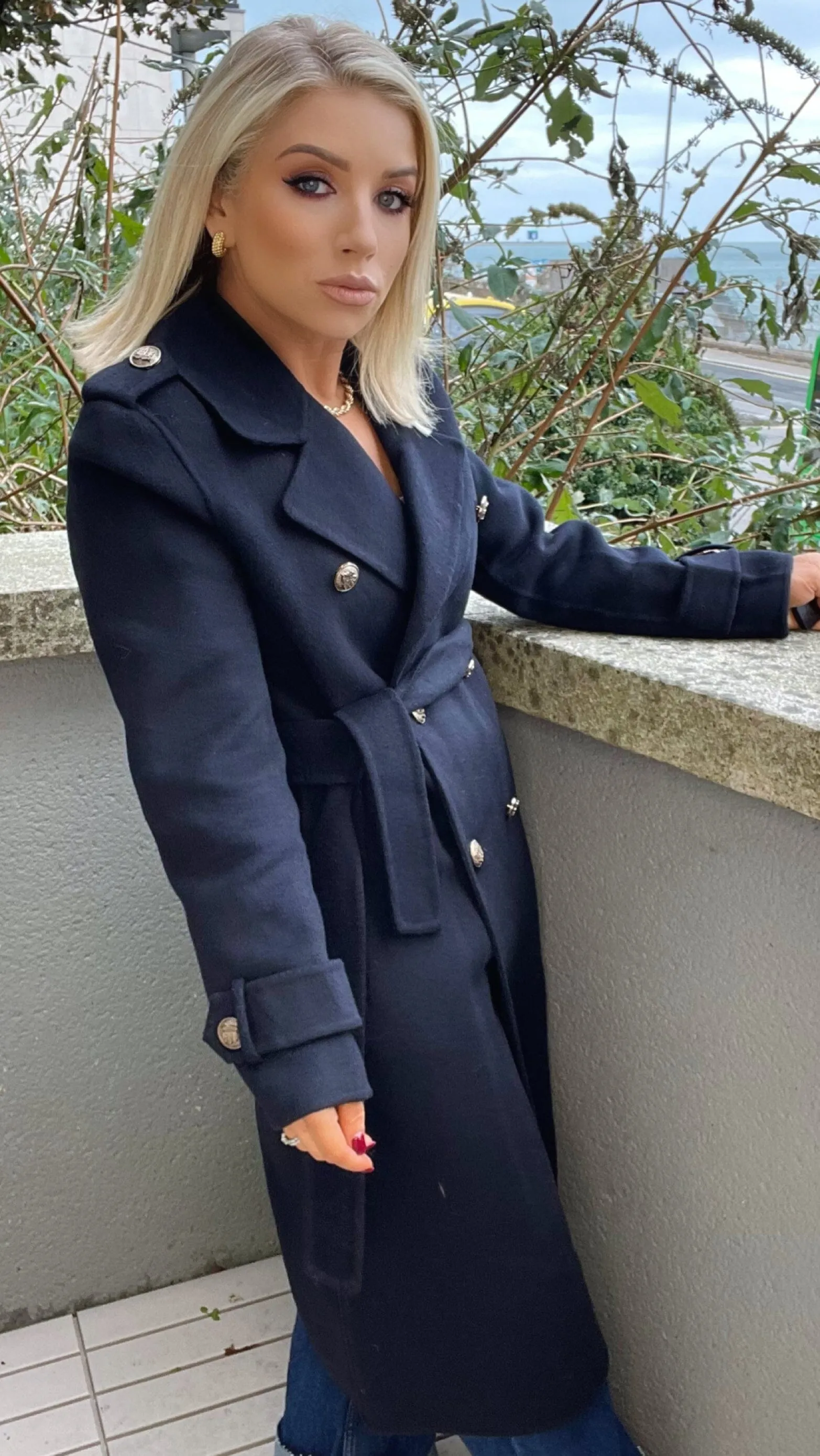 KIMBER WOOL COAT - NAVY