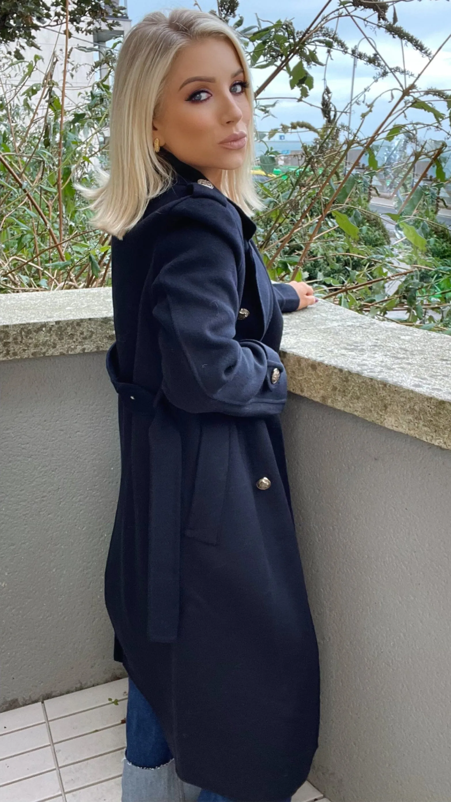 KIMBER WOOL COAT - NAVY