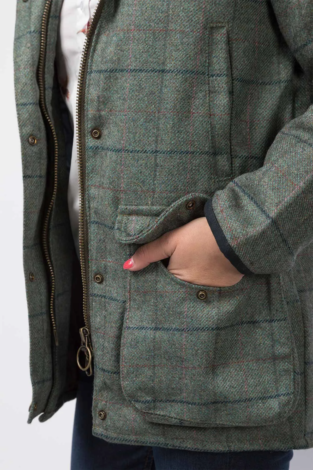 Ladies Long Tweed Coat