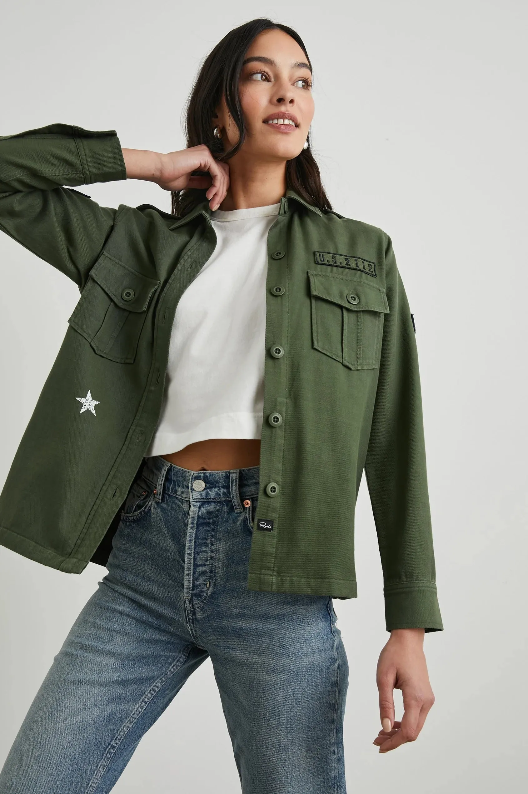 Loren Shirt Jacket Military Olive