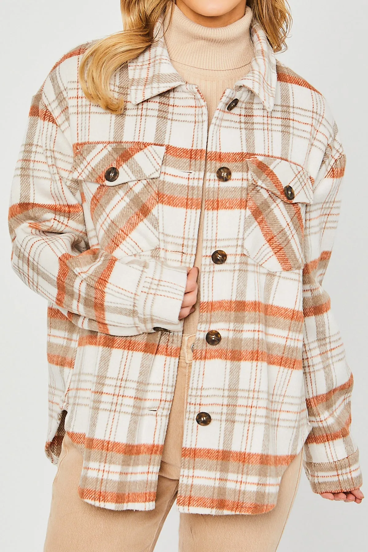 LT-80071 - PLAID BUST POCKET SHACKET 2-2-2