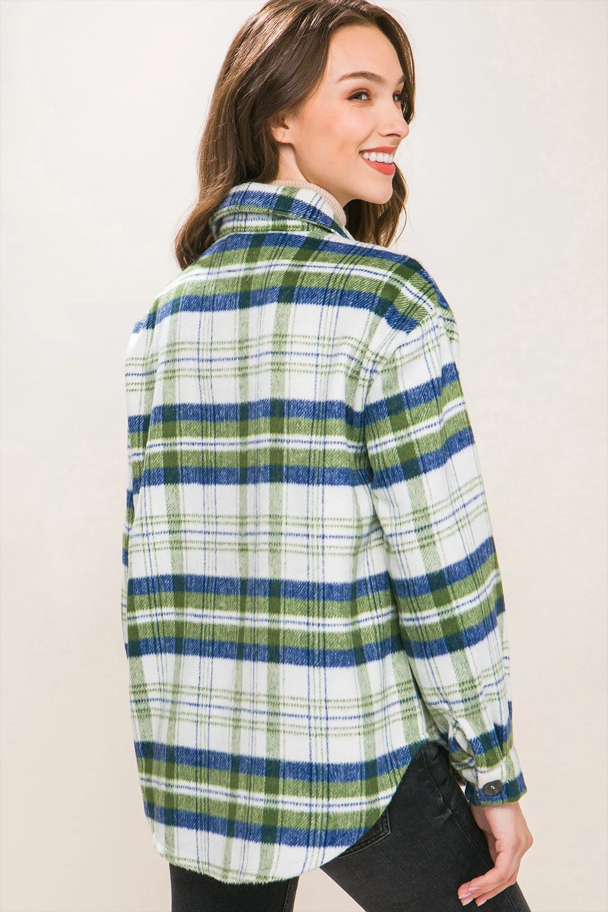 LT-80071 - PLAID BUST POCKET SHACKET 2-2-2