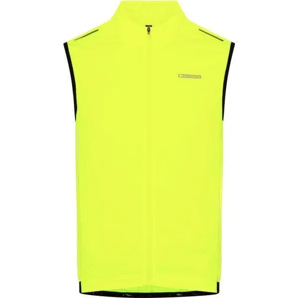 Madison Stellar Reflective windproof men's gilet; hi-viz yellow - medium