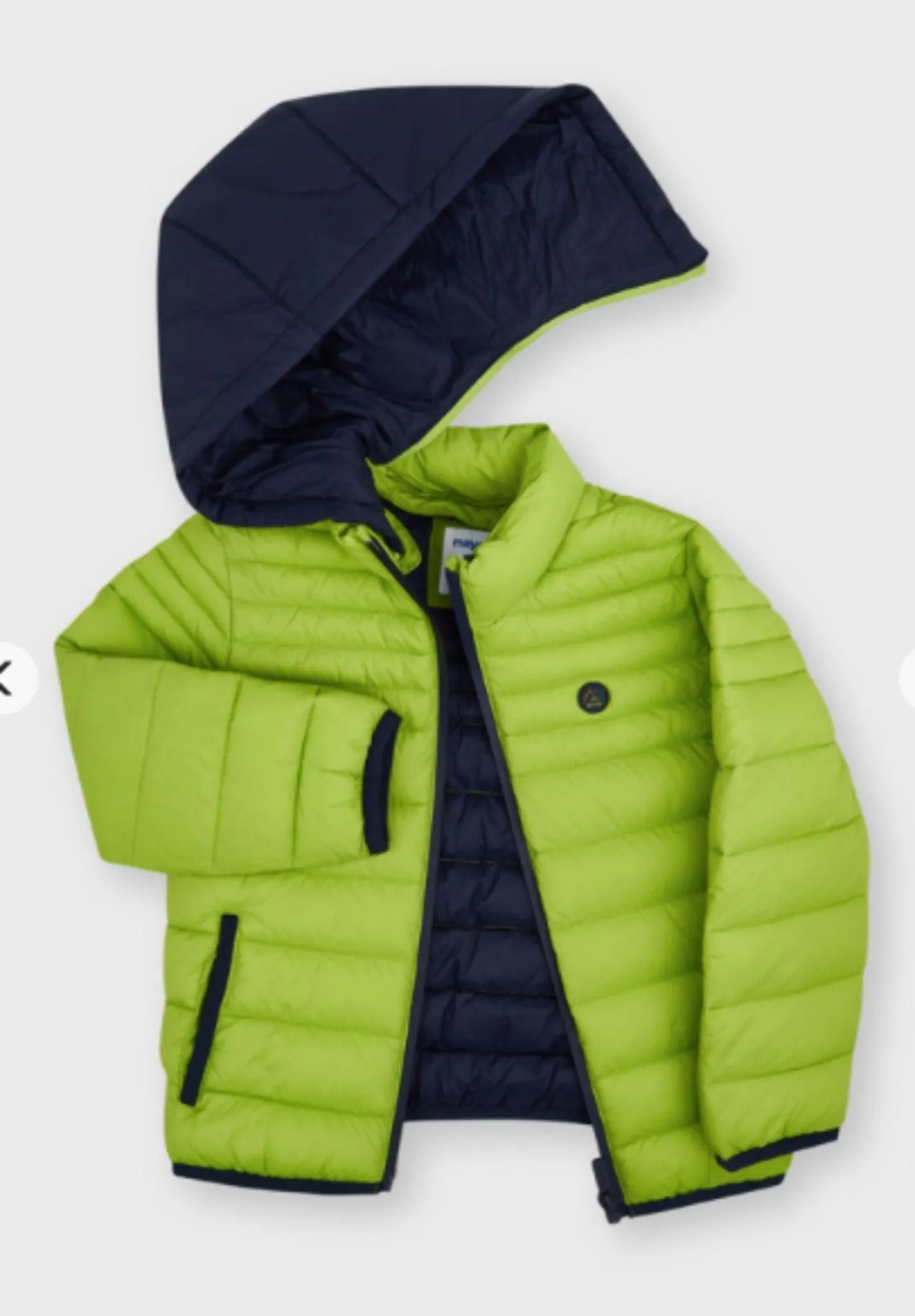 Mayoral Boys Lightweight Down Jacket In Neon Lime Green