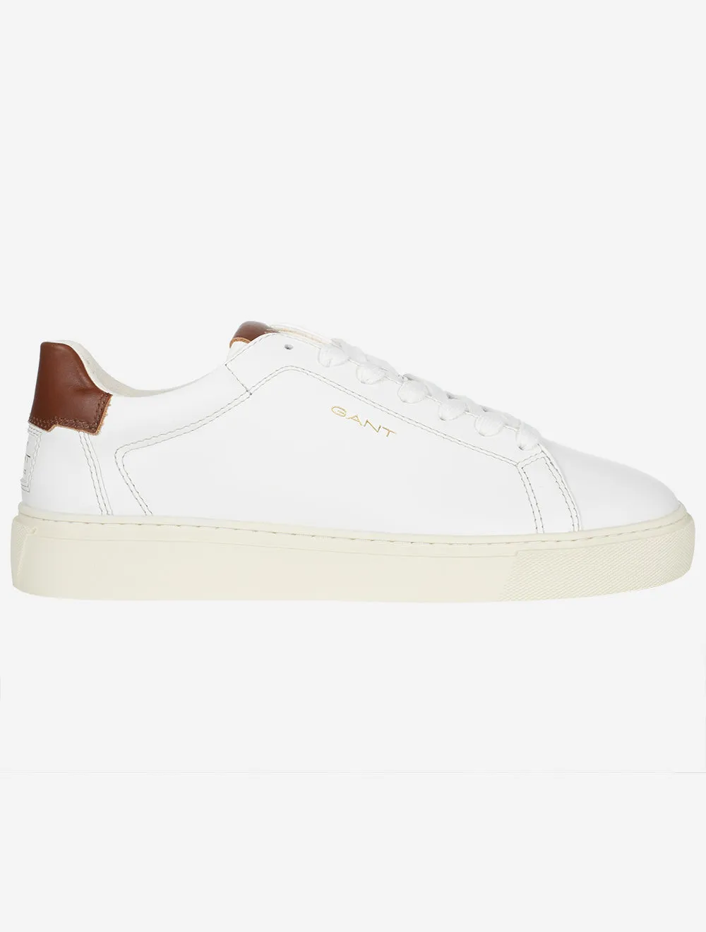 Mc Julien Leather Sneaker White Cognac