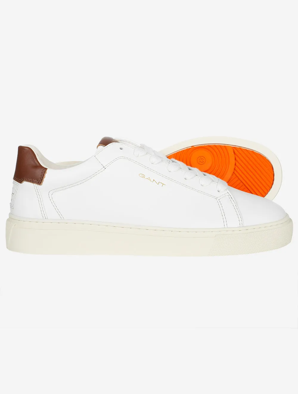 Mc Julien Leather Sneaker White Cognac