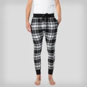 Members Only Men's Flannel Jogger Lounge Pants - Black/White