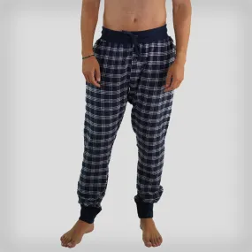 Members Only Men's Flannel Jogger Lounge Pants - GREY/RED