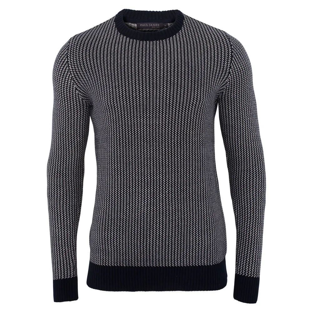 Mens Cotton Fisherman Tuck Stitch Jumper