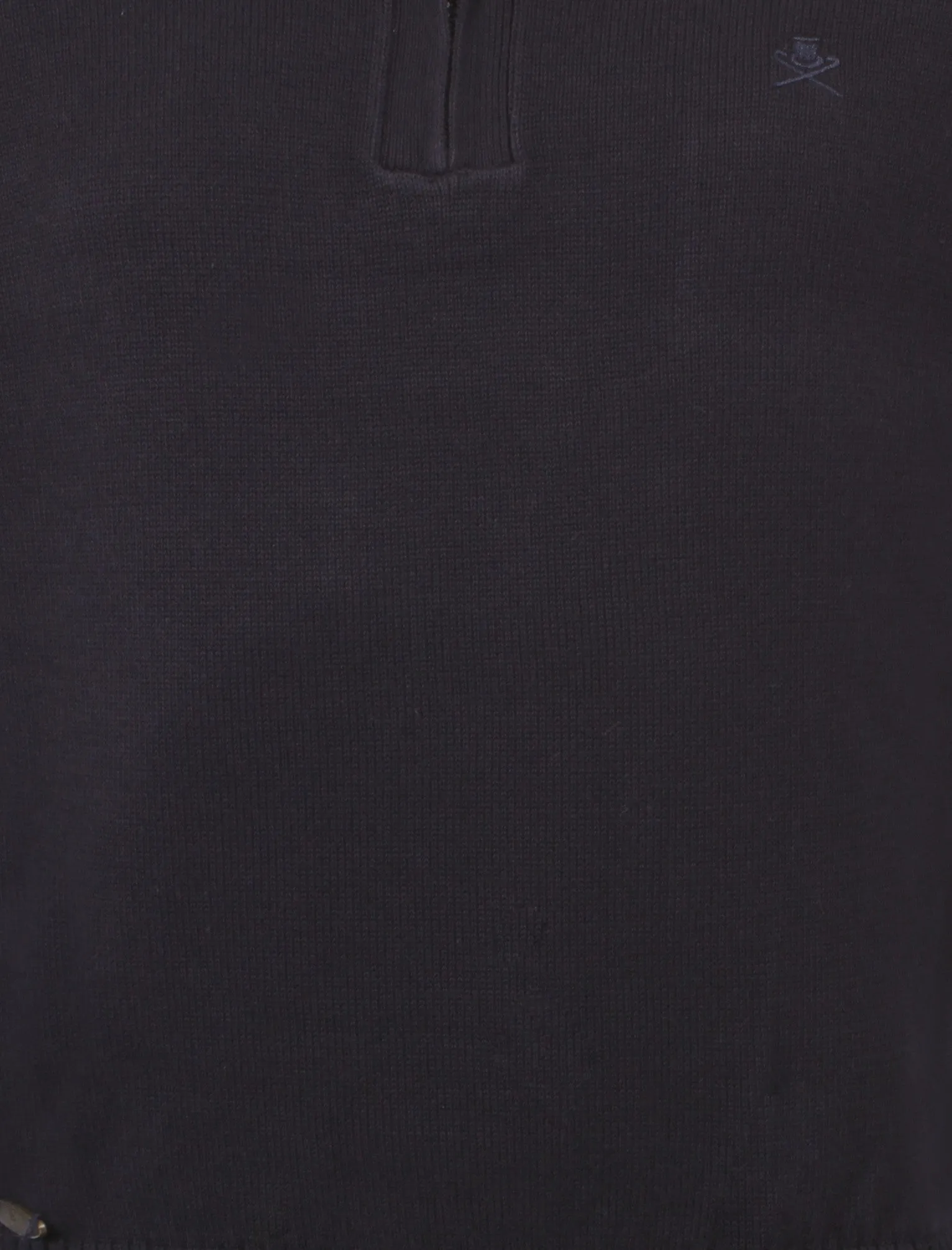 Men's Cotton Rich Zip Sweater in Navy