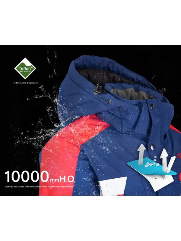 Men's Warm Ski Jacket Waterproof Snowboard Parka Windproof Insulated Coat Sealed Seams Atna 011