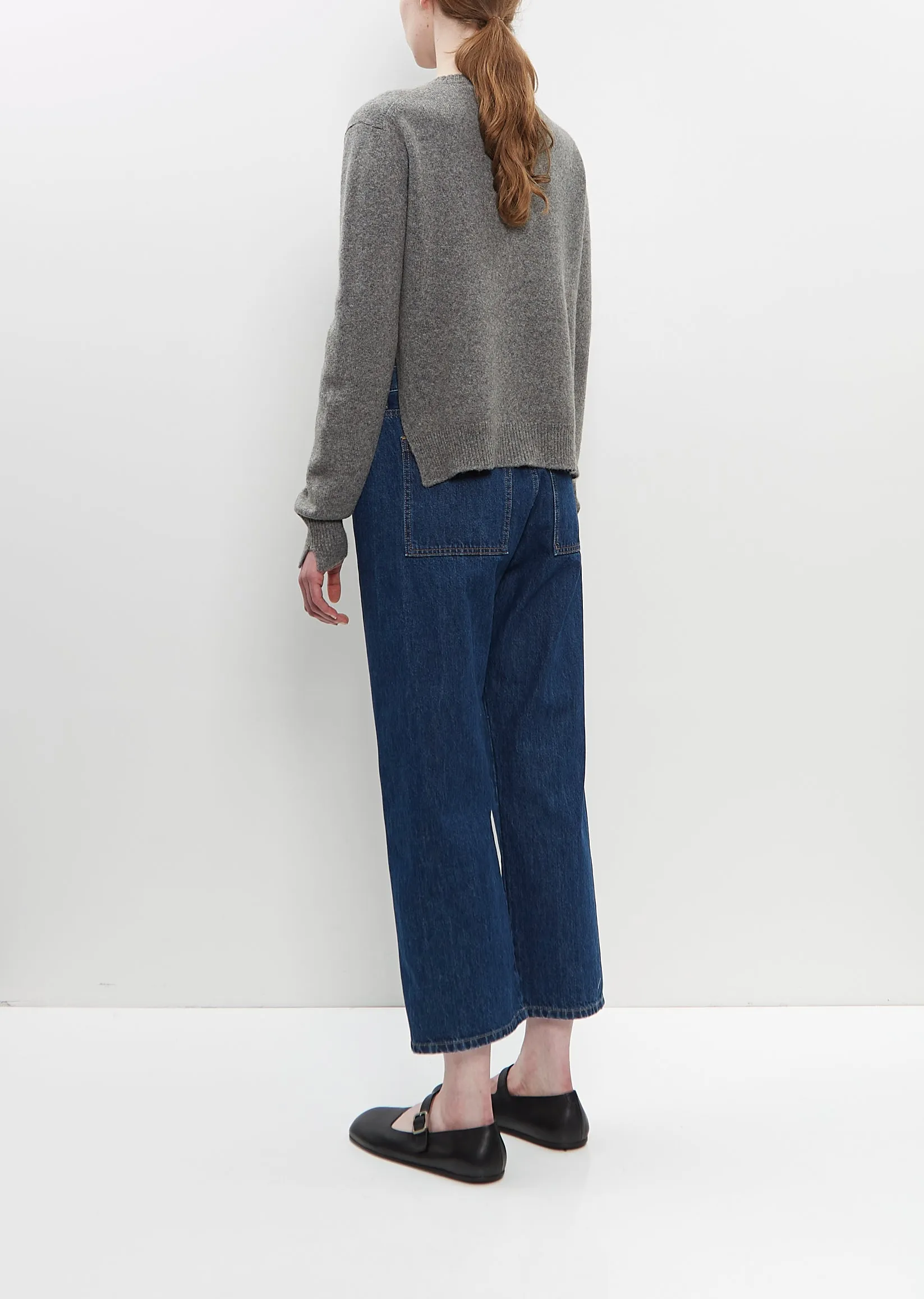 Merino Wool Blend Crew Neck Knit