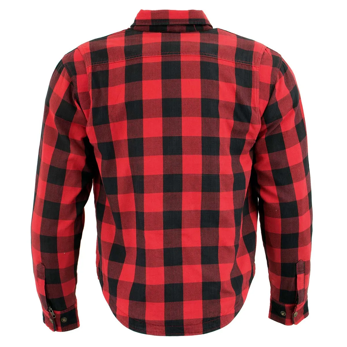 Milwaukee Leather MPM1631 Men's Plaid Flannel Biker Shirt with CE