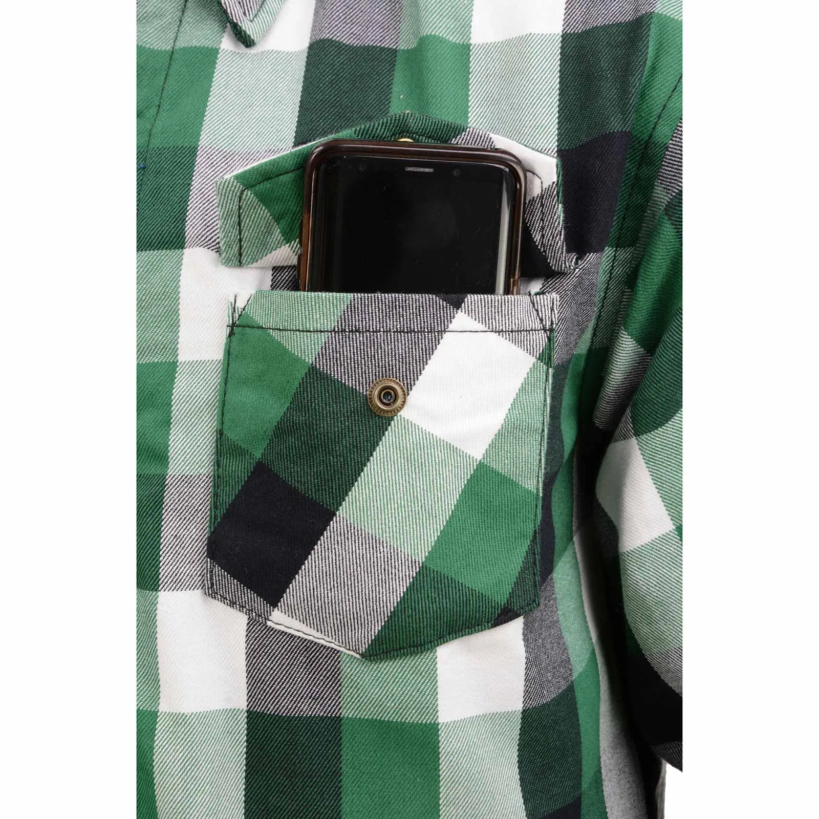 Milwaukee Leather MPM1651 Men's Plaid Flannel Biker Shirt with CE