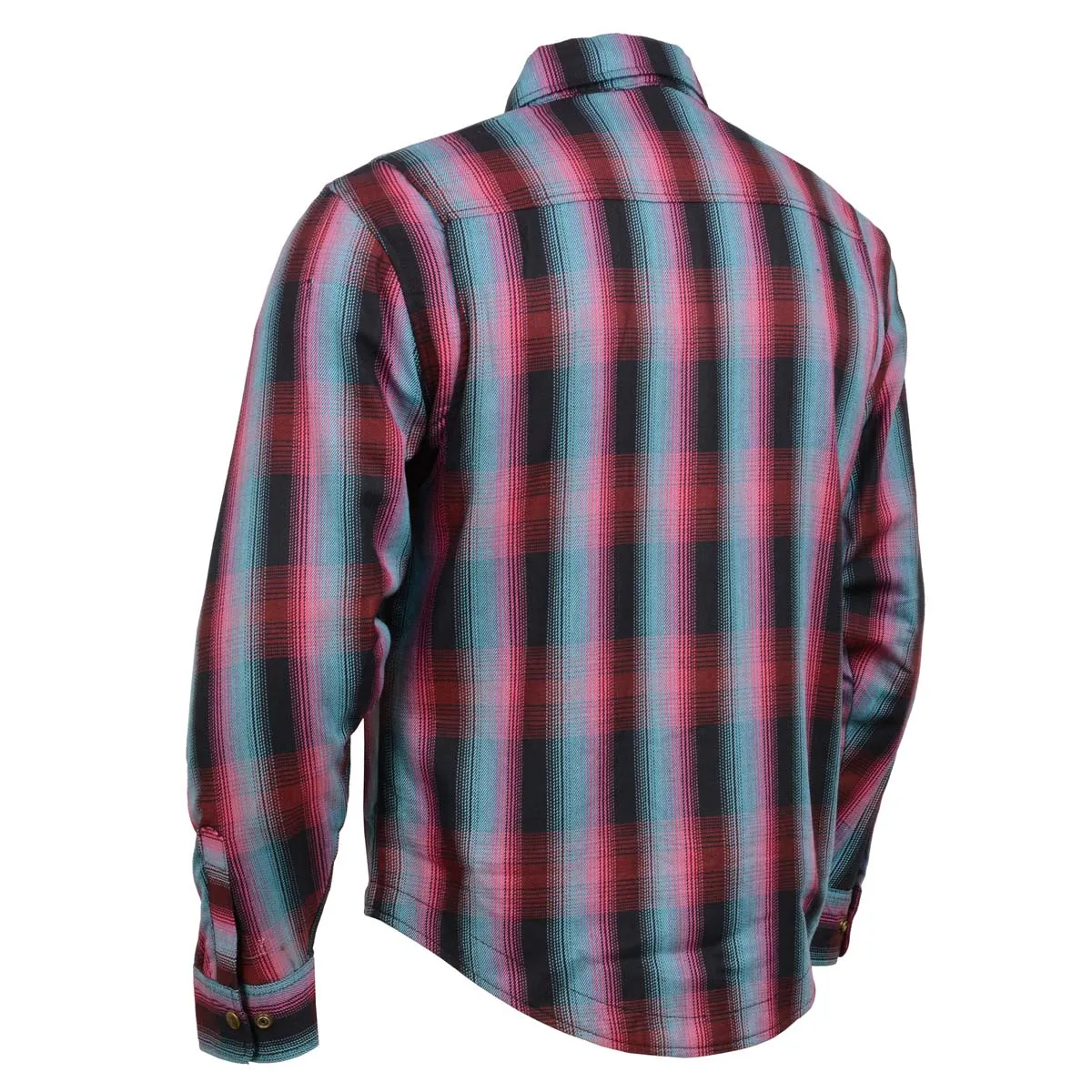 Milwaukee Leather MPM1654 Men's Plaid Flannel Biker Shirt with CE