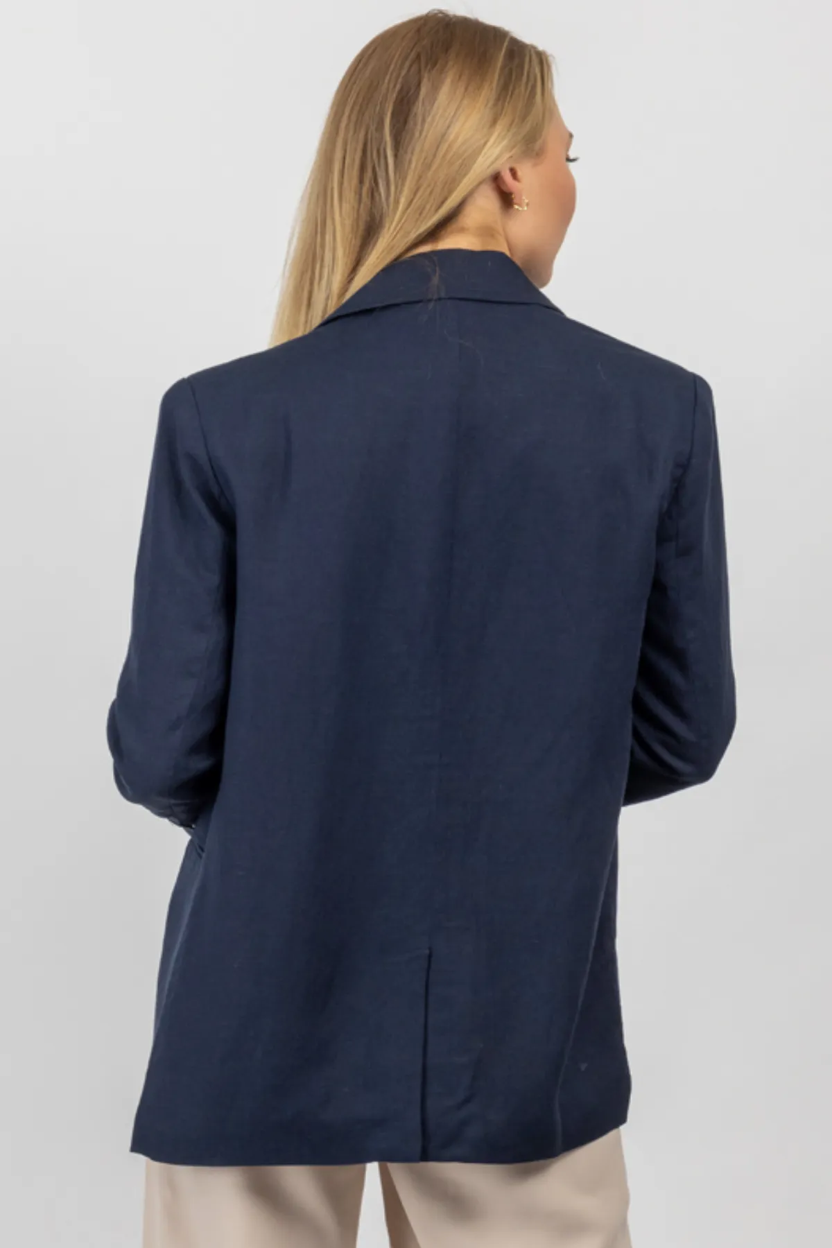 NAVY STRICTLY BIZ BUTTON BLAZER *BACK IN STOCK*