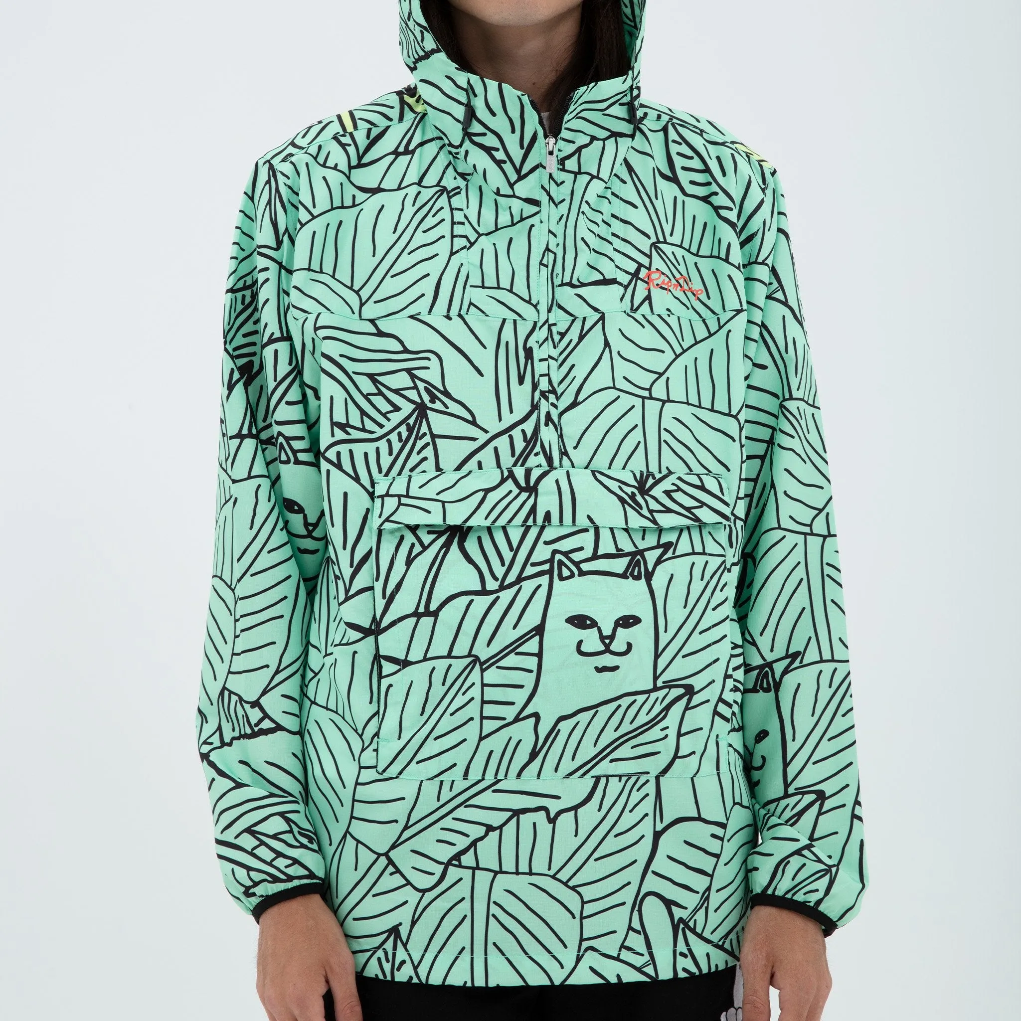 Nermal Portrait Packable Anorak Jacket (Green)