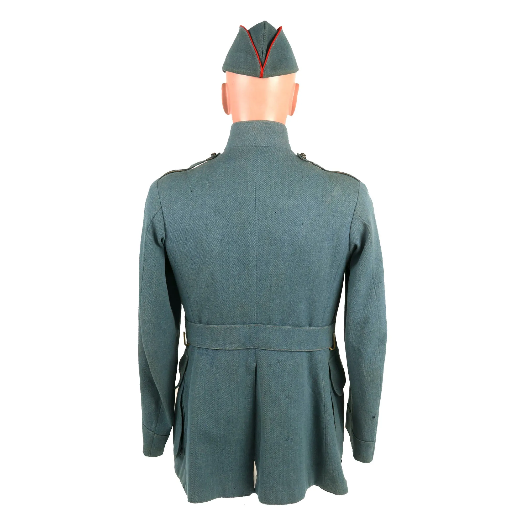 Original French WWI 107th Army Corps Artillery Captain’s Horizon Blue Wool Uniform Set With Medals