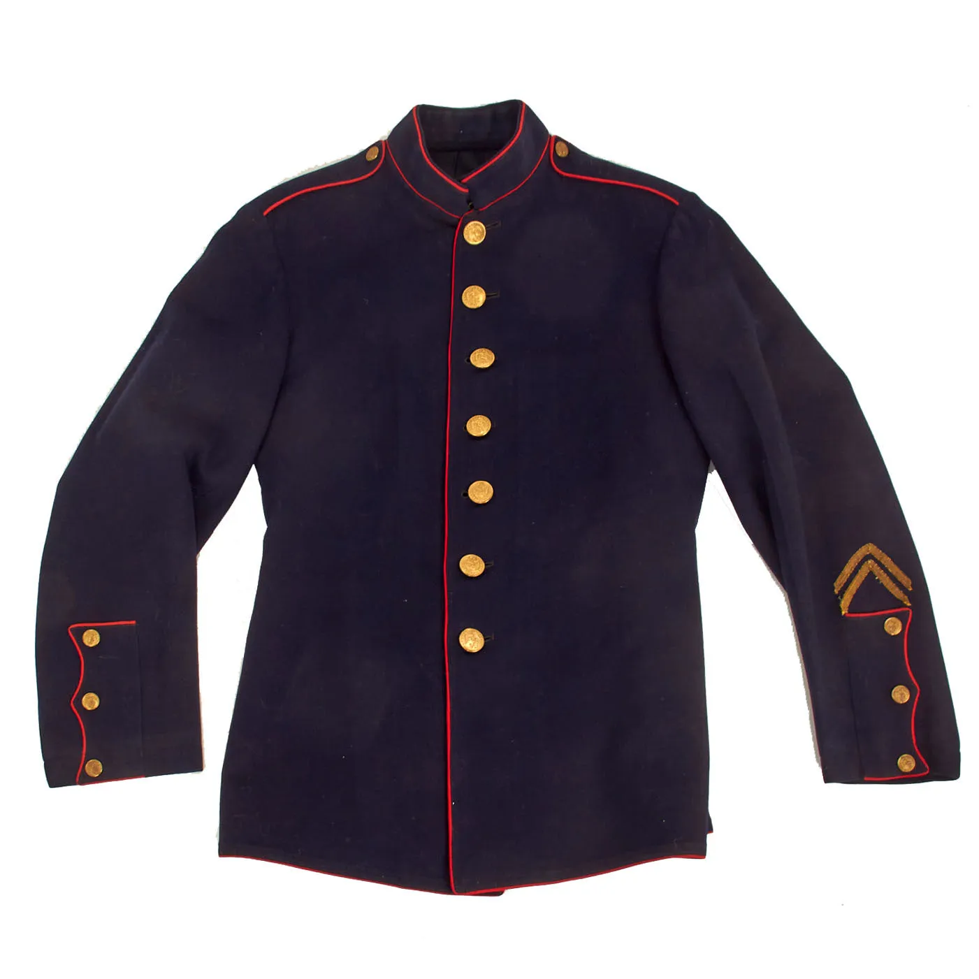 Original U.S. WWI Named US Marine Corps Dress Blues Coat - Ship’s Detachment Marine