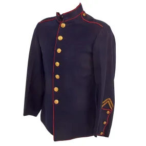 Original U.S. WWI Named US Marine Corps Dress Blues Coat - Ship’s Detachment Marine