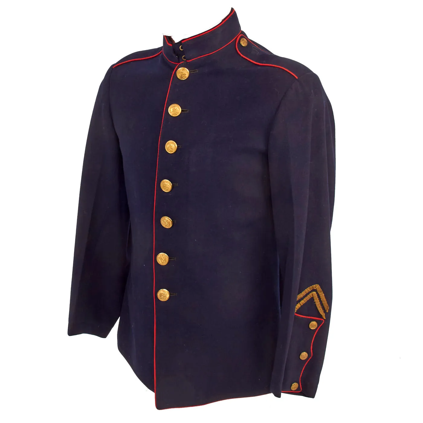 Original U.S. WWI Named US Marine Corps Dress Blues Coat - Ship’s Detachment Marine