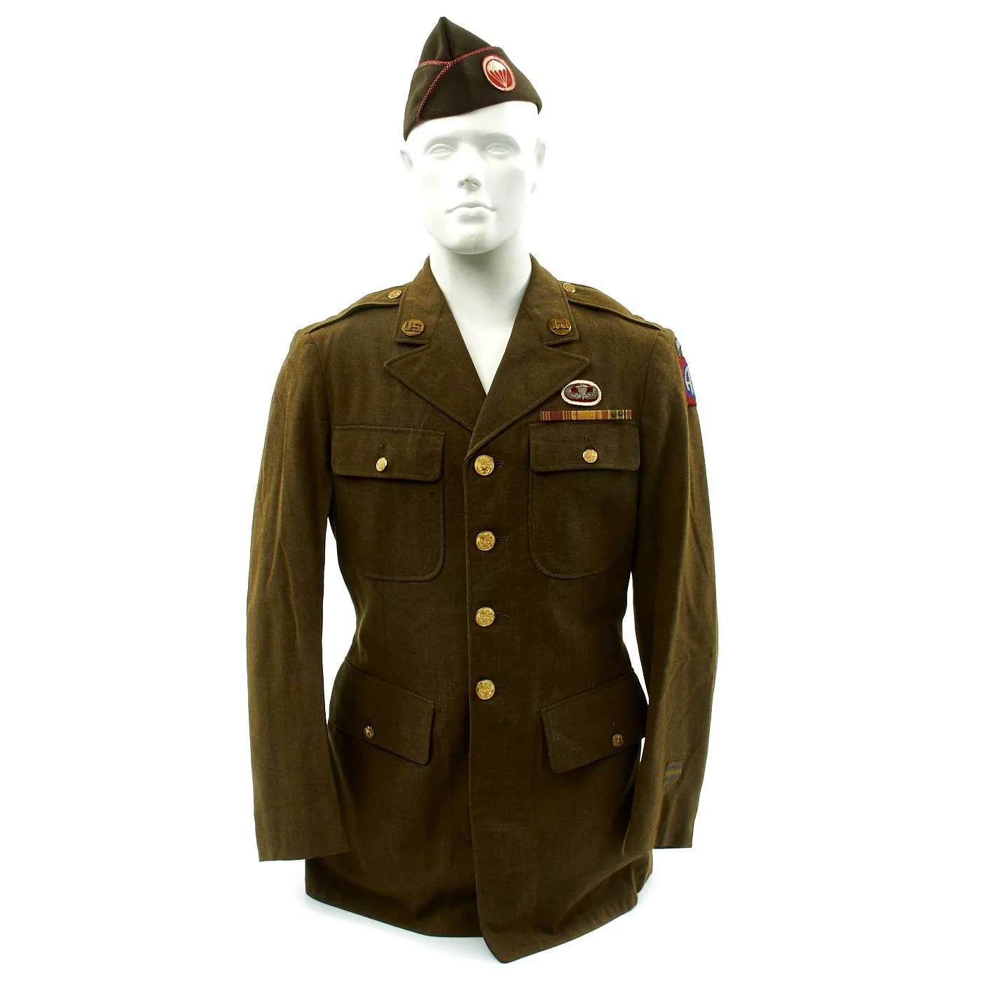 Original U.S. WWII D-Day POW KIA 307th Airborne Engineer Battalion Named Service Coat