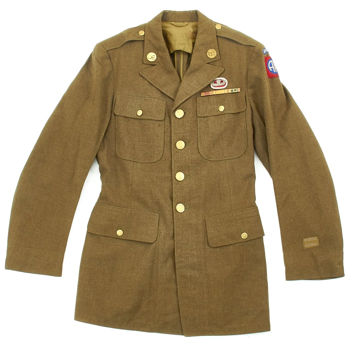 Original U.S. WWII D-Day POW KIA 307th Airborne Engineer Battalion Named Service Coat