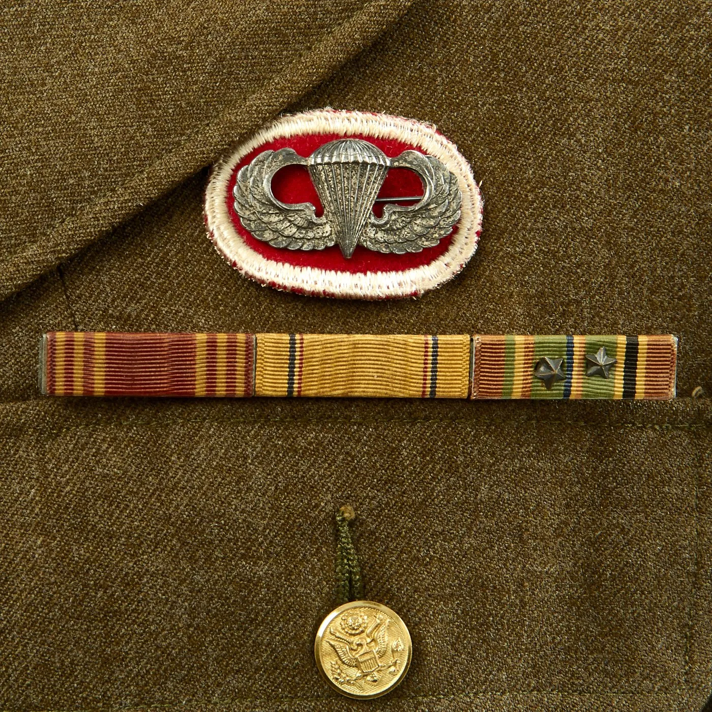 Original U.S. WWII D-Day POW KIA 307th Airborne Engineer Battalion Named Service Coat