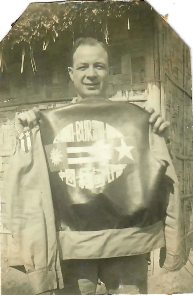 Original U.S. WWII Named CBI 73rd Evacuation Hospital / 517th Air Defense Artillery Painted A-2 Jacket Private Purchase Clone Uniform Grouping With Photos - Ledo Road Area