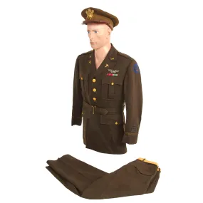 Original U.S. WWII Named US 8th Air Force Medical Corps Uniform Set For Captain Milton Willner - Former Director of Hoffmann-La Roche Pharmaceutical