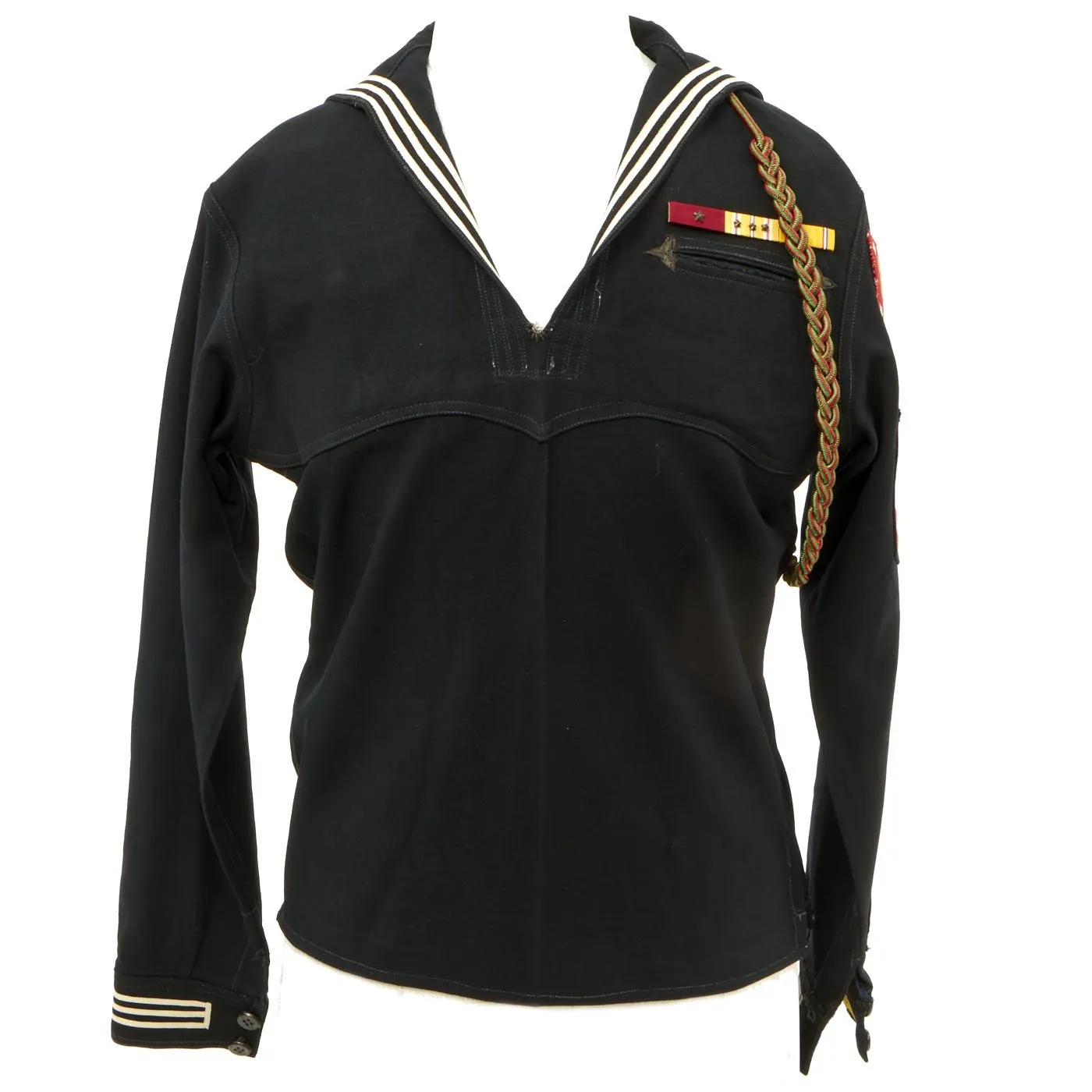 Original U.S. WWII Navy Pharmacist 2nd Class Dress Blue Uniform Jumper Assigned to 2nd Marine Division - As Seen in Book