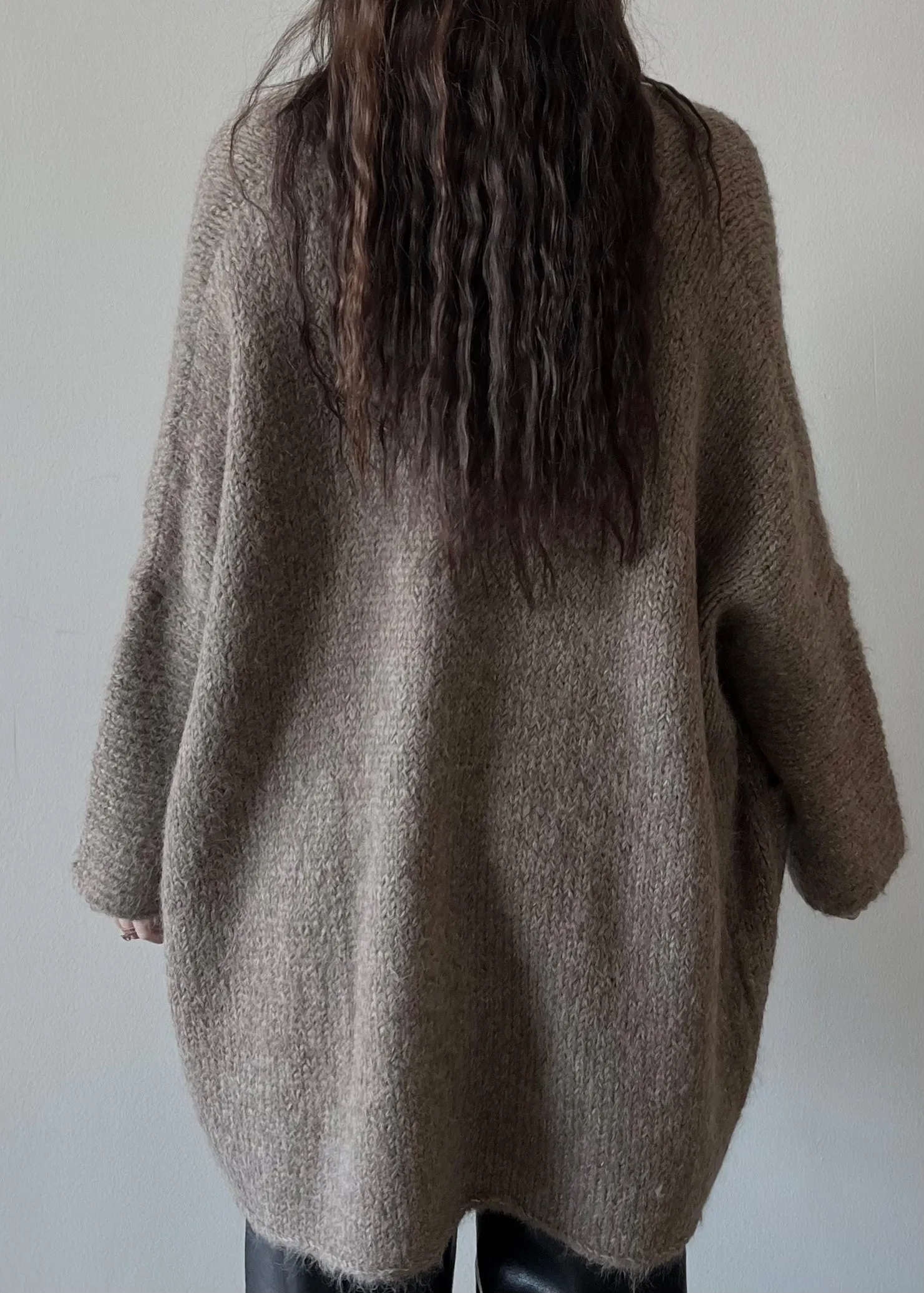 Oro Cardigan Coat - Taupe