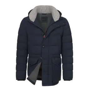 Padded Parka in Navy Blue