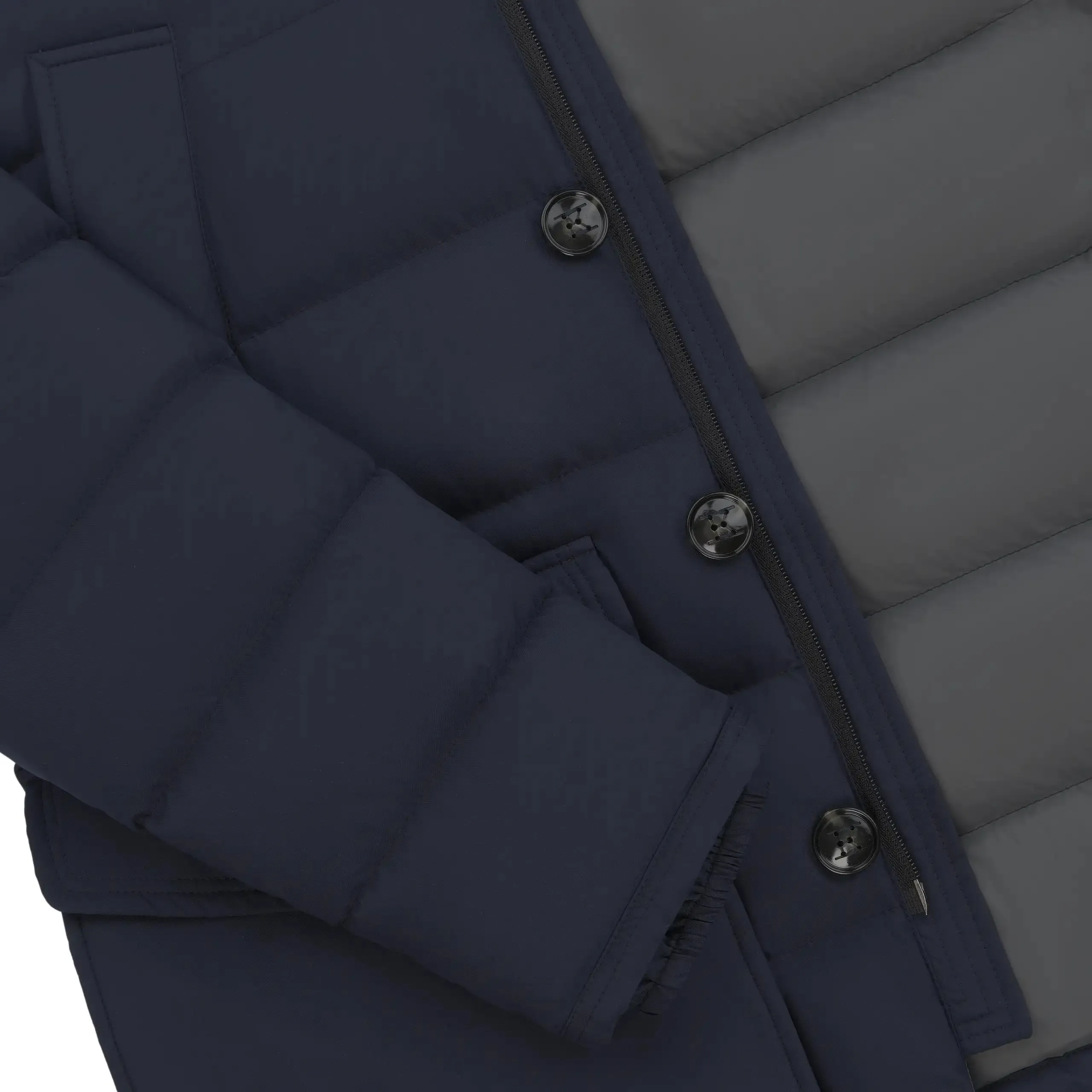 Padded Parka in Navy Blue