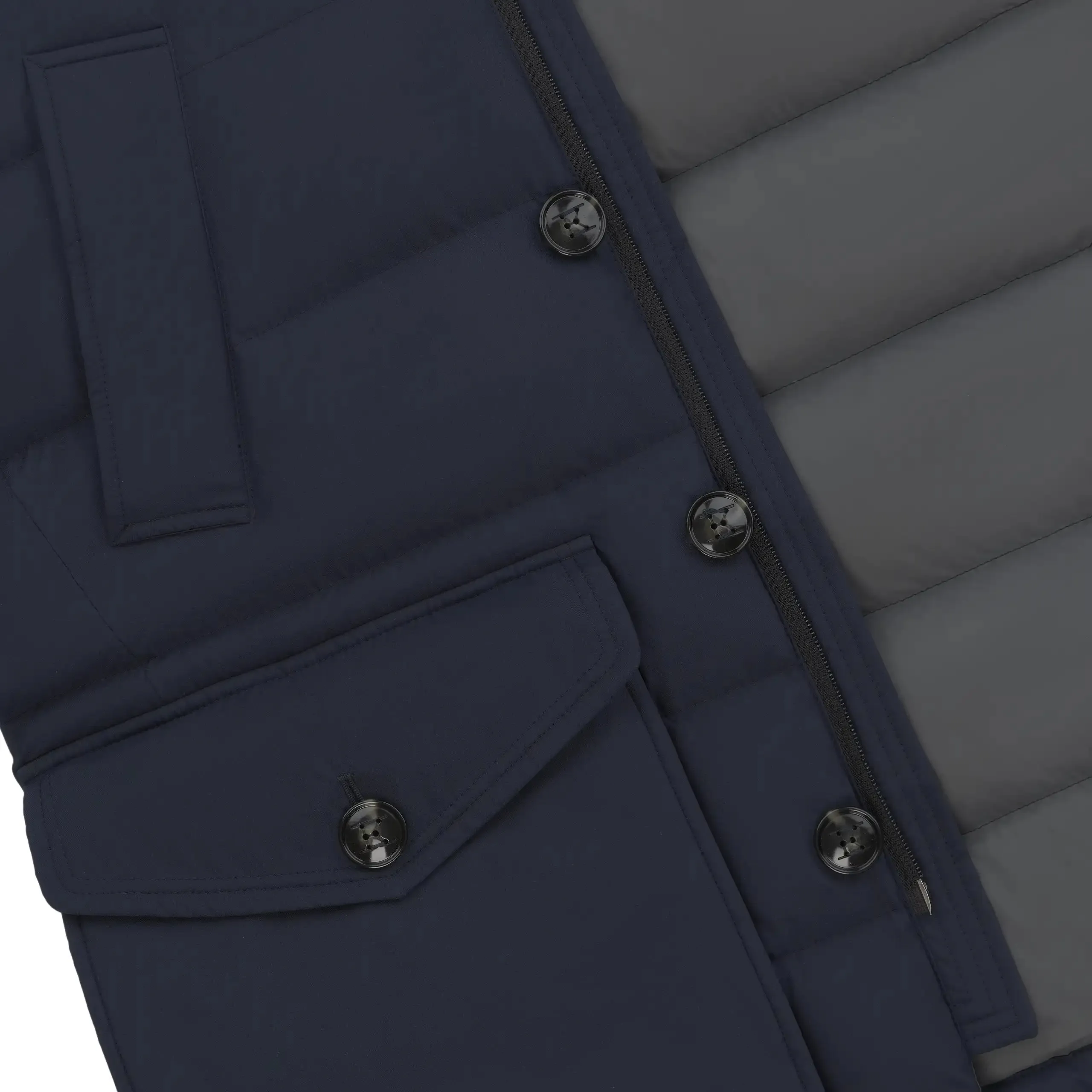 Padded Parka in Navy Blue