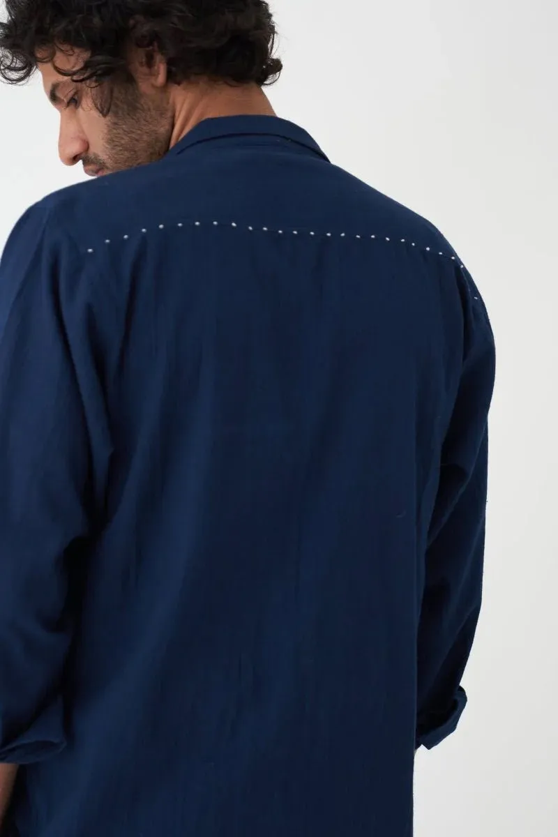 Patch Pocket Shacket Co-ord - Navy